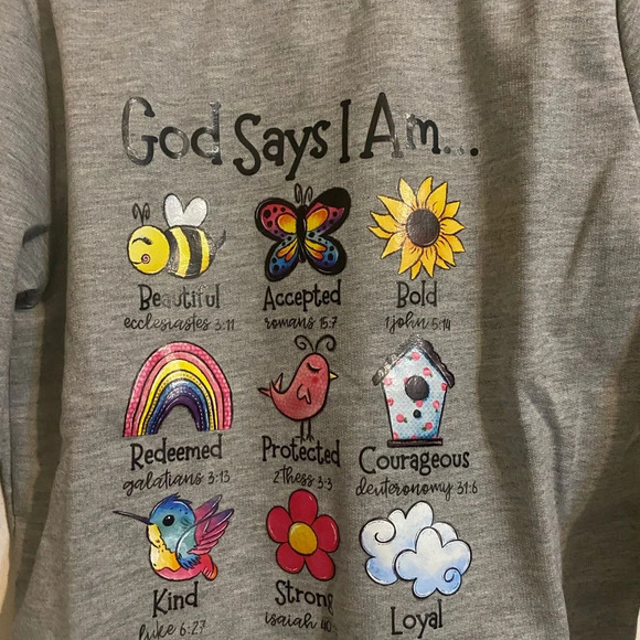 New God Says I Am Sweatshirt - Picture 2 of 7